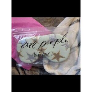 NEW Free People Mint Star Appliqué Sleep Mask with Metallic Stars
